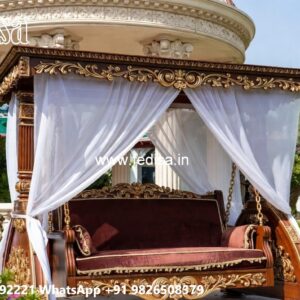 Luxury Wood Carving Swing Design for Relaxing Indoor Spaces No-6699