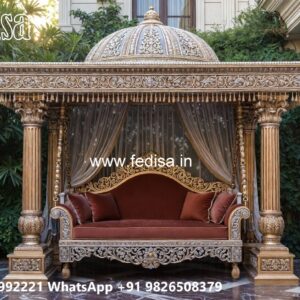 Classic Wood Carving Swing Design with Timeless Elegance No-6700
