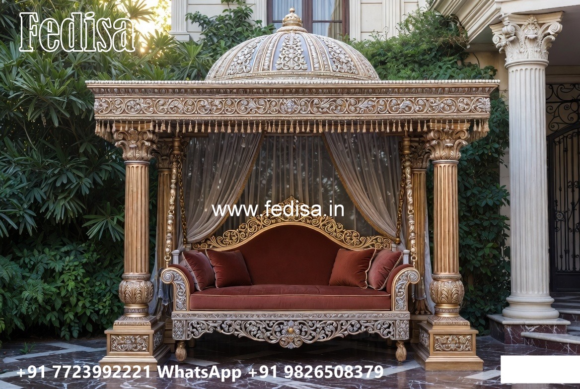 Classic Wood Carving Swing Design with Timeless Elegance No-6700
