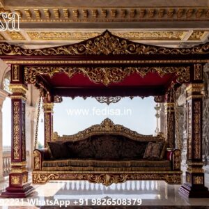 Beautiful Wood Carving Swing Design for Luxury Apartments No-6702
