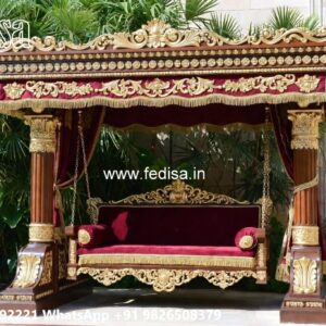 Traditional Wood Carving Swing Design for Indian Homes No-6706