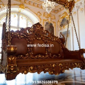 Artistic Wood Carving Swing Design with Heritage Influence No-6710