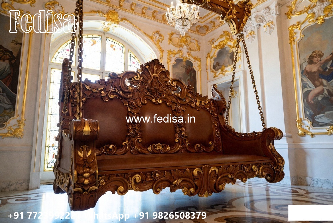 Artistic Wood Carving Swing Design with Heritage Influence No-6710