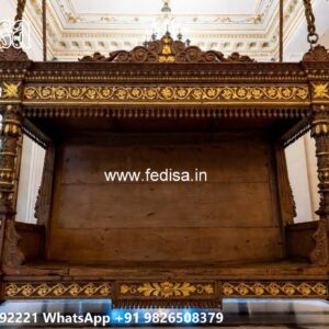 Handcrafted Wood Carving Swing Design for Elegant Hall Decor No-6711