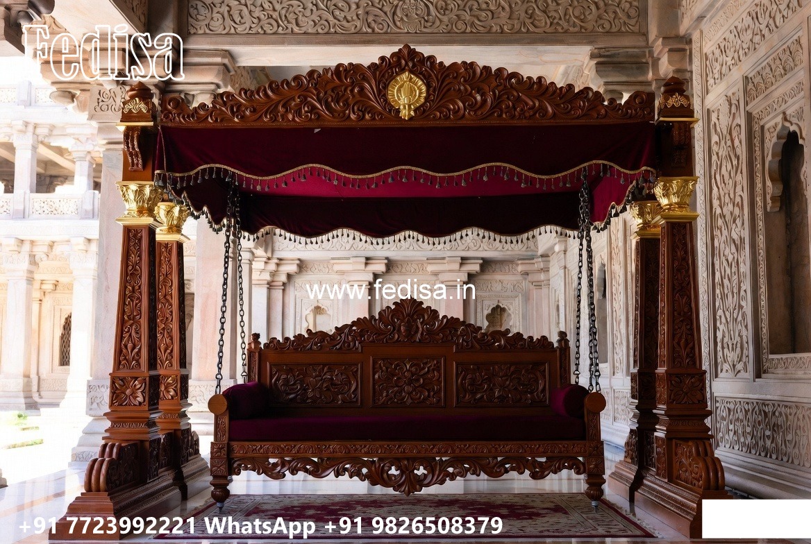 Beautiful Wood Carving Swing Design with Antique Charm No-6714