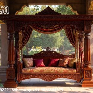 Wood Carving Swing Design with Traditional Wooden Beauty No-6715