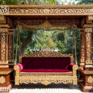 Indoor Wood Carving Swing Design for Elegant Sitting Areas No-6716