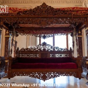 Stylish Wood Carving Swing Design for Heritage Homes No-6719