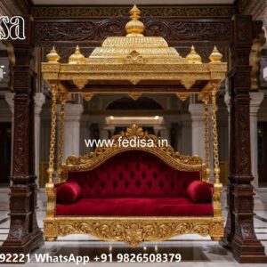 Traditional Wood Carving Swing Design with Elegant Finish No-6721