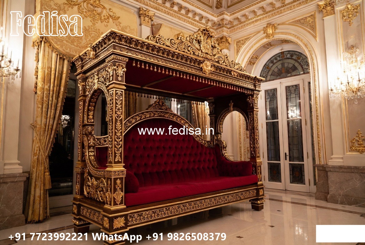 Royal Wood Carving Swing Design with Decorative Detailing No-6727