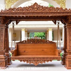 Luxury Wood Carving Swing Design for Spacious Family Rooms No-6733