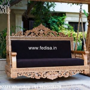 Traditional Wood Carving Swing Design with Royal Comfort No-6734
