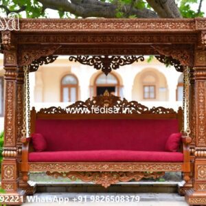 Handcrafted Wood Carving Swing Design with Timeless Style No-6736