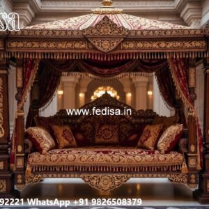 Wood Carving Swing Design with Decorative Hanging Chains No-6739