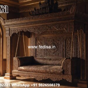 Stylish Wood Carving Swing Design for Elegant Home Decor No-6740