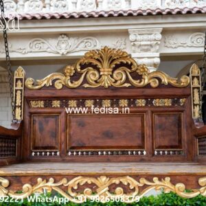 Indoor Wood Carving Swing Design for Relaxing Luxury Spaces No-6743