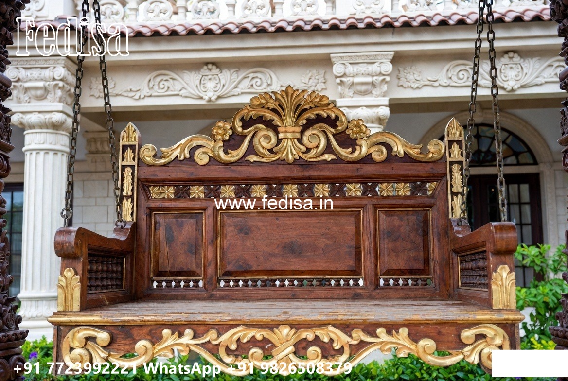 Indoor Wood Carving Swing Design for Relaxing Luxury Spaces No-6743