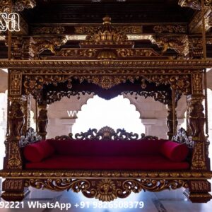 Wood Carving Swing Design with Beautiful Handcrafted Finish No-6744