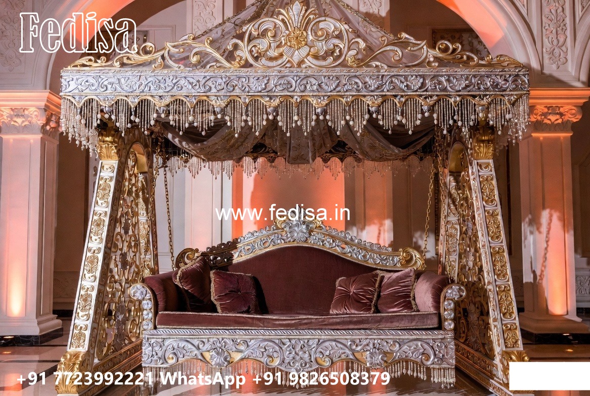 Traditional Wood Carving Swing Design with Elegant Details No-6745