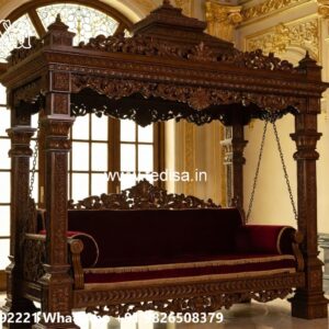 Decorative Wood Carving Swing Design with Stylish Beauty No-6748