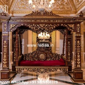 Luxury Wood Carving Swing Design for Sophisticated Home Interiors No-6750