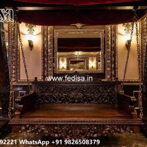 Traditional Wooden Swing Design for Indian Homes No-6753