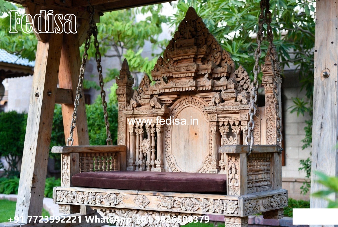 Antique Wooden Swing Design for Traditional Interior Look No-6759