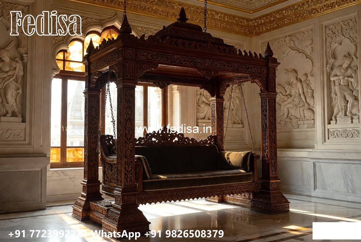 Wooden Swing Design with Traditional Indian Craftsmanship No-6768