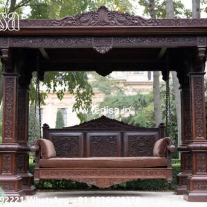 Traditional Jhula Wooden Swing Design for Indian Houses No-6779