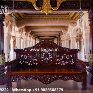 Artistic Wooden Swing Design with Elegant Finishing No-6781