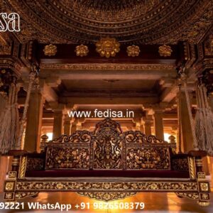 Wooden Swing Design with Rich Teak Wood Texture No-6786