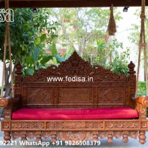 Wooden Swing Design with Royal Palace Inspired Look No-6790