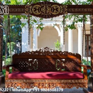 Stylish Wooden Swing Design for Drawing Room Beauty No-6791