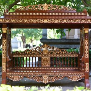 Wooden Swing Design with Elegant Brass Accessories No-6800