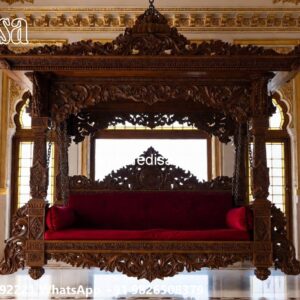 Wooden Swing Design with Comfortable Cushion Seating No-6806