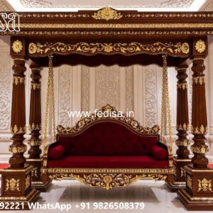Wooden Swing Design with Vintage Traditional Craft Style No-6812
