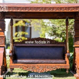 Elegant Wooden Swing Design for Luxury Drawing Rooms No-6813