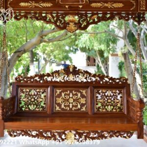 Wooden Swing Design with Handcrafted Royal Detailing No-6814