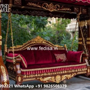 Wooden Swing Design with Antique Polish Finishing No-6816