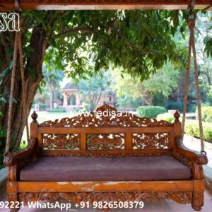 Luxury Wooden Swing Design with Decorative Chains No-6820