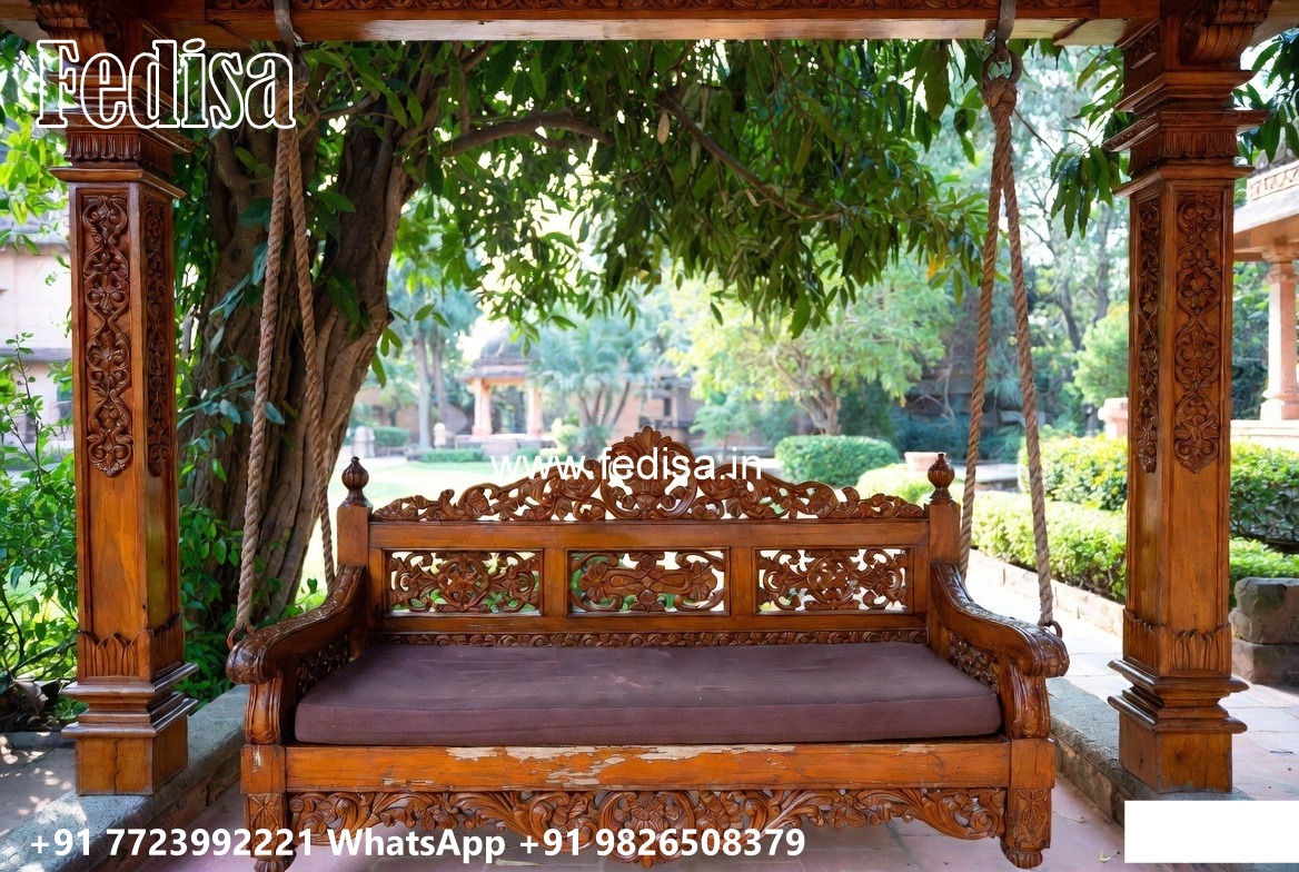 Luxury Wooden Swing Design with Decorative Chains No-6820