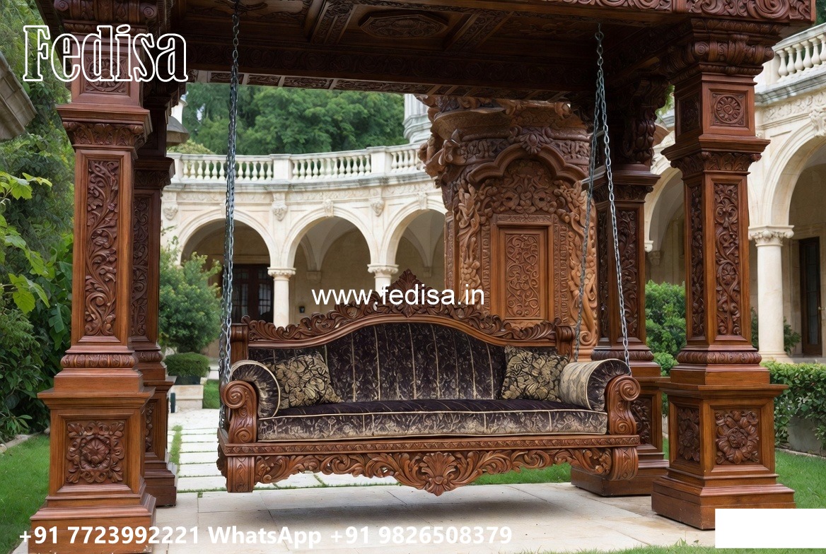 Wooden Swing Design for Comfortable Indoor Seating No-6829