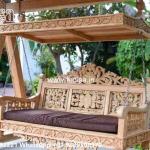 Wooden Swing Design with Beautiful Decorative Finish No-6837