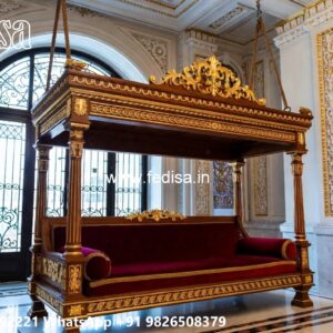 Wooden Swing Design with Classic Wooden Detailing No-6839