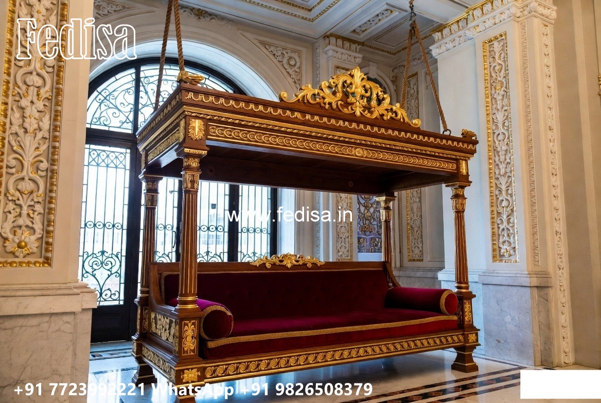 Wooden Swing Design with Classic Wooden Detailing No-6839