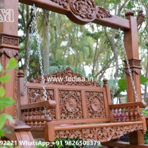 Wooden Swing Design with Elegant Hanging Rope Style No-6847