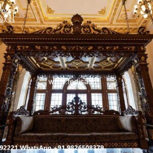 Elegant Classic Swing Design with Wooden Carving Style No-6953