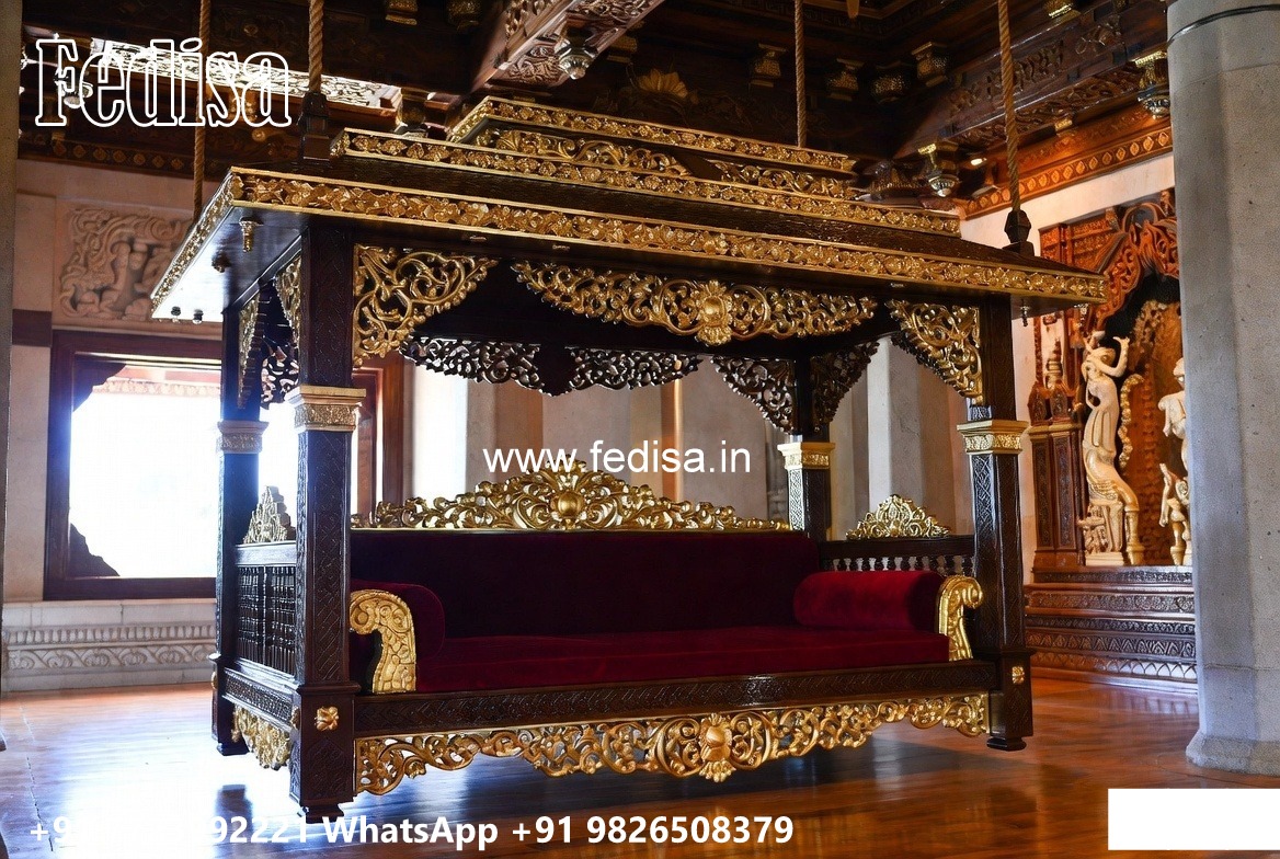Handcrafted Royal Swing Design with Floral Carving Details No-7060