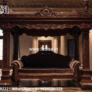Wood Carving Swing Design Ideas for Luxury Home Interiors No-7101