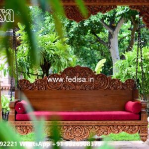 Royal Wood Carving Swing Design with Antique Finish No-7108